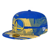 New Era Golden State Warriors Blue & Gold Graphic 59FIFTY Fitted Cap