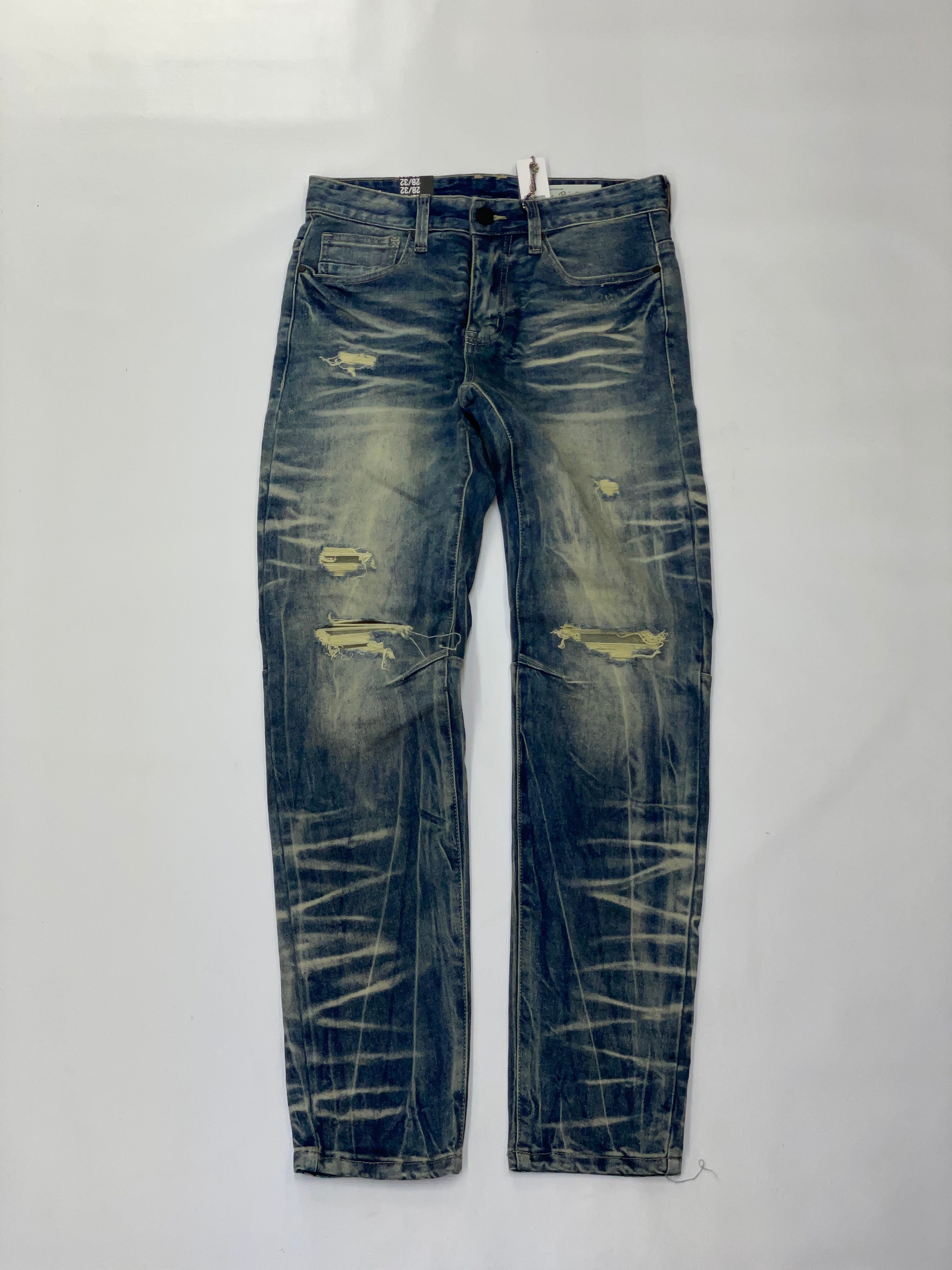 SMOKE RISE BLUE DISTRESSED JEANS