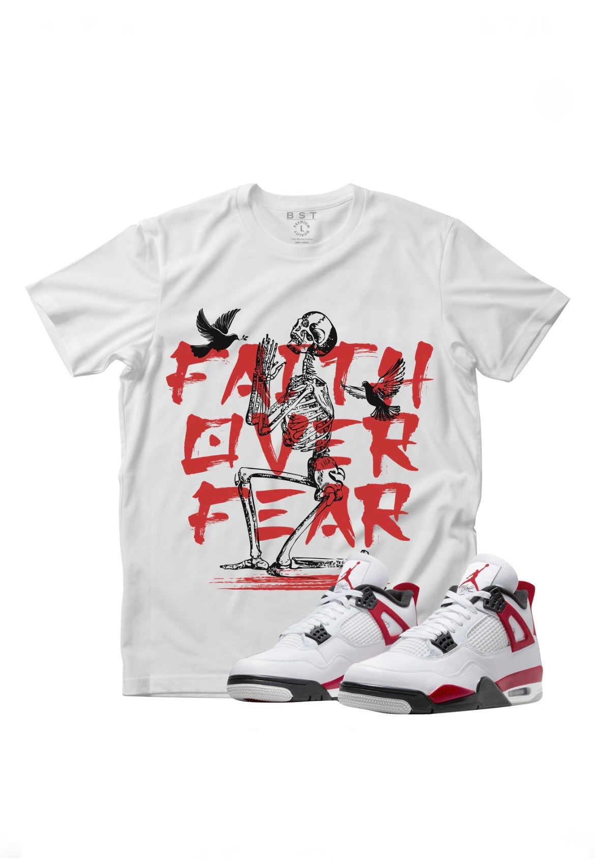 WHITE GRAPHIC PRINT TEE