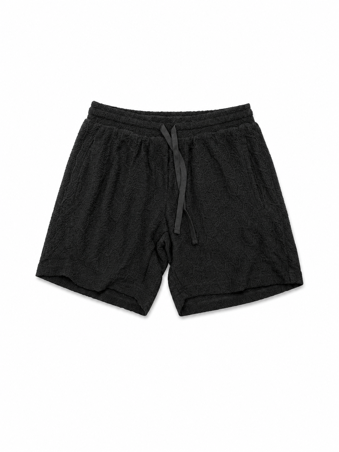 REASON BLACK TEXTURED SHORTS