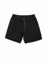 REASON BLACK TEXTURED SHORTS