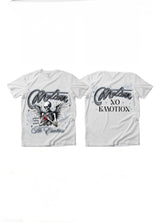 WHITE MOTION ANGEL GRAPHIC TEE