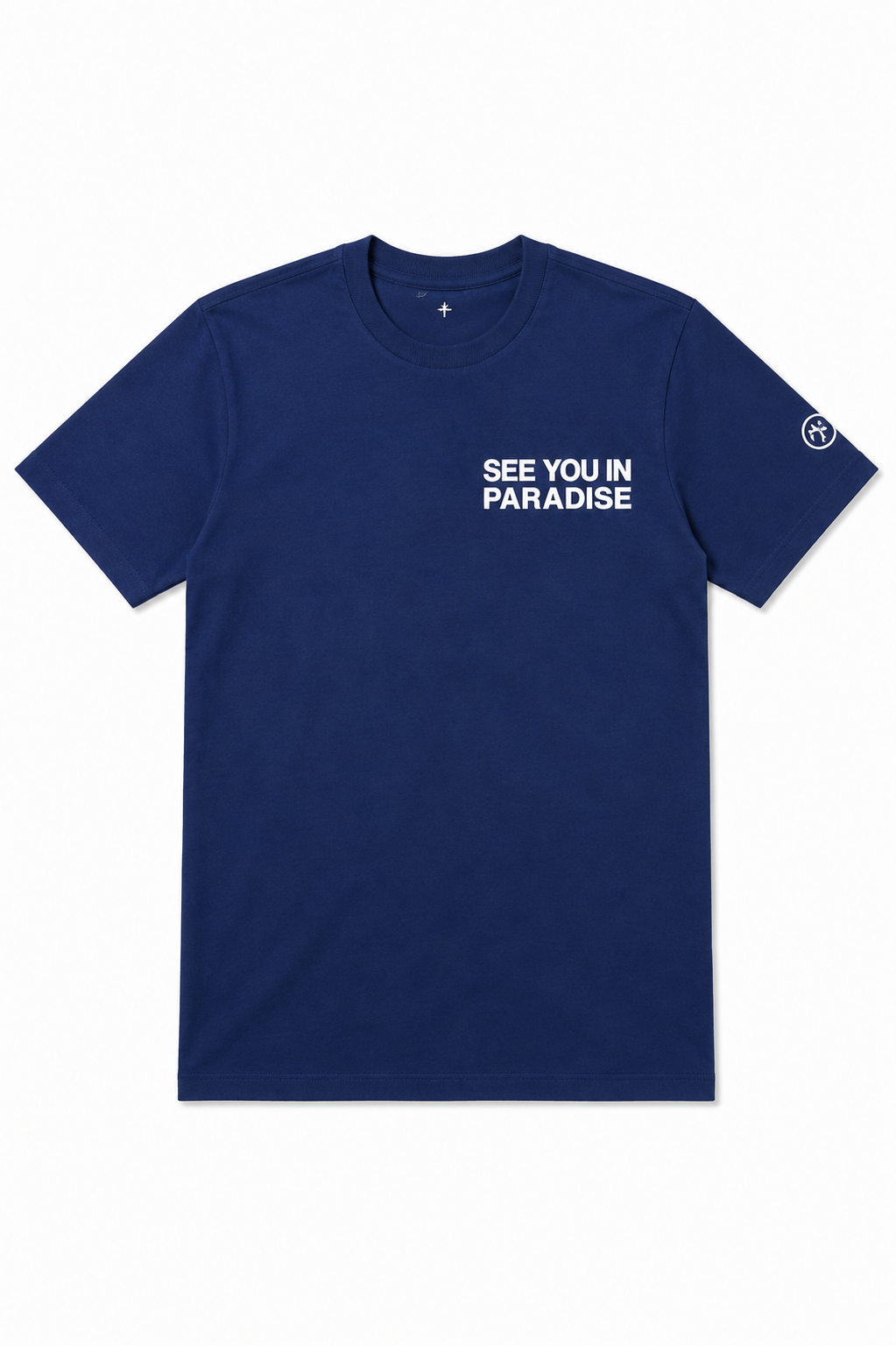 PARADISE NAVY SEE YOU IN PARADISE TEE