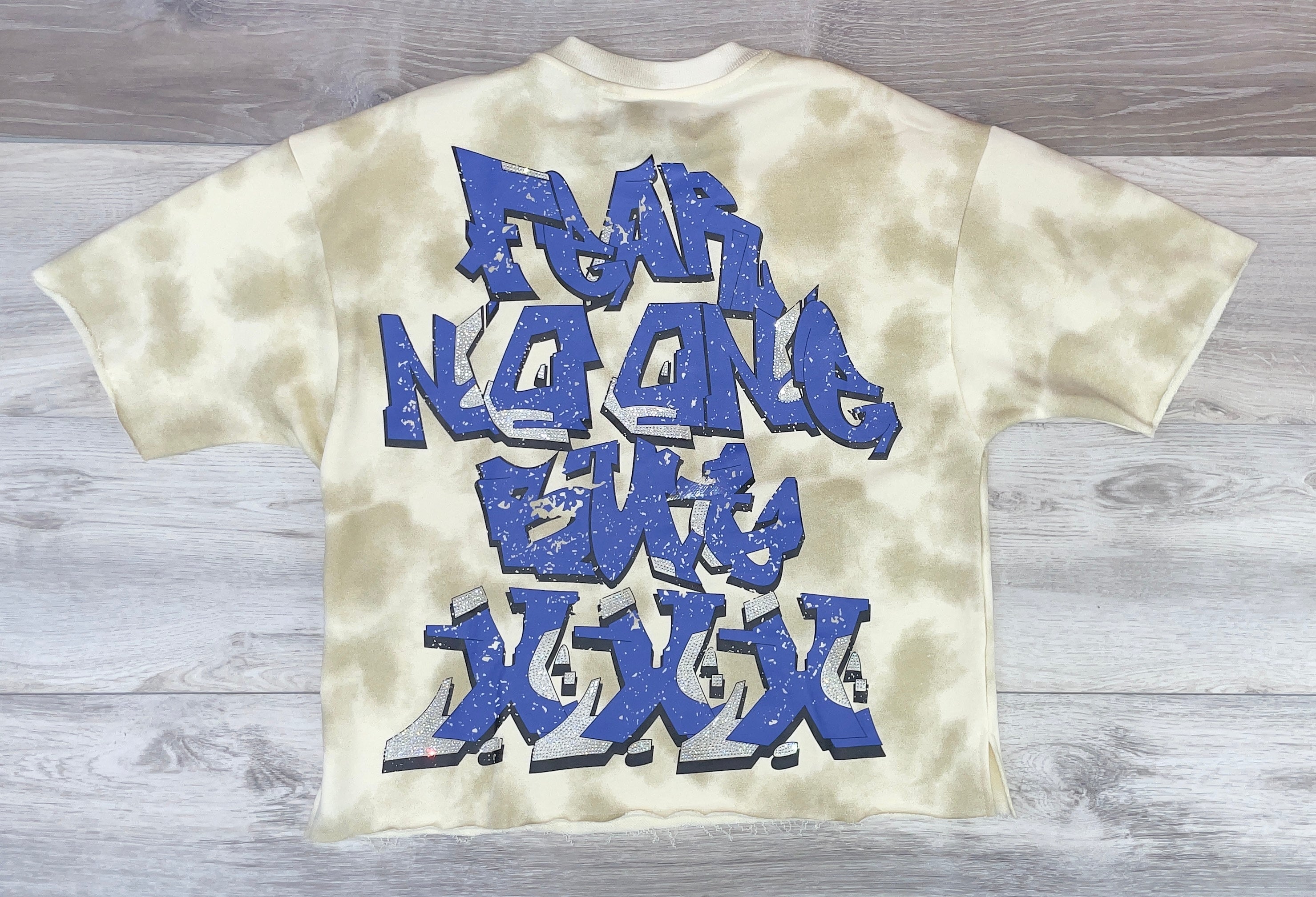 BKYS DISTRESSED GRAPHIC TEE - BEIGE - STATUE OF LIBERTY “DISASTER” PRINT