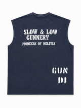 JORDAN CRAIG NAVY GRAPHIC SLEEVELESS TEE