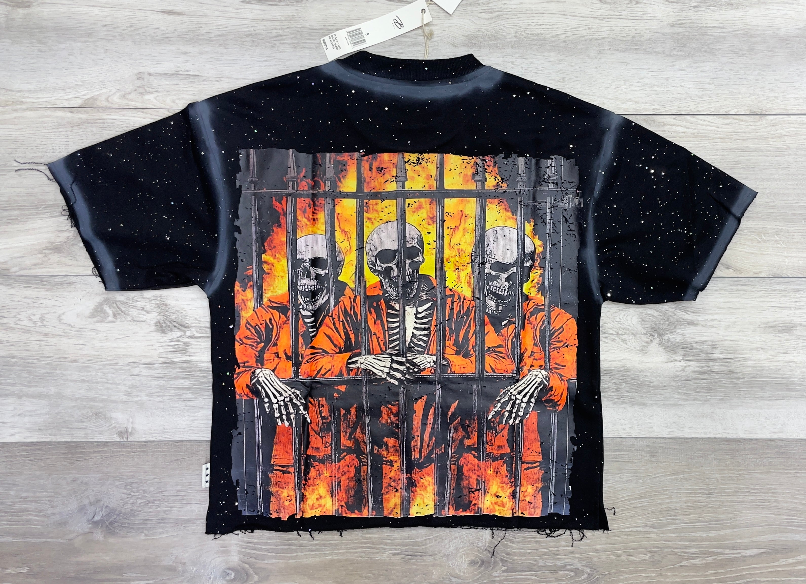 BKYS GET LOST SKELETON PRISON TEE - BLACK