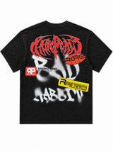 RARE PEACE BLACK CLOWN GRAPHIC TEE