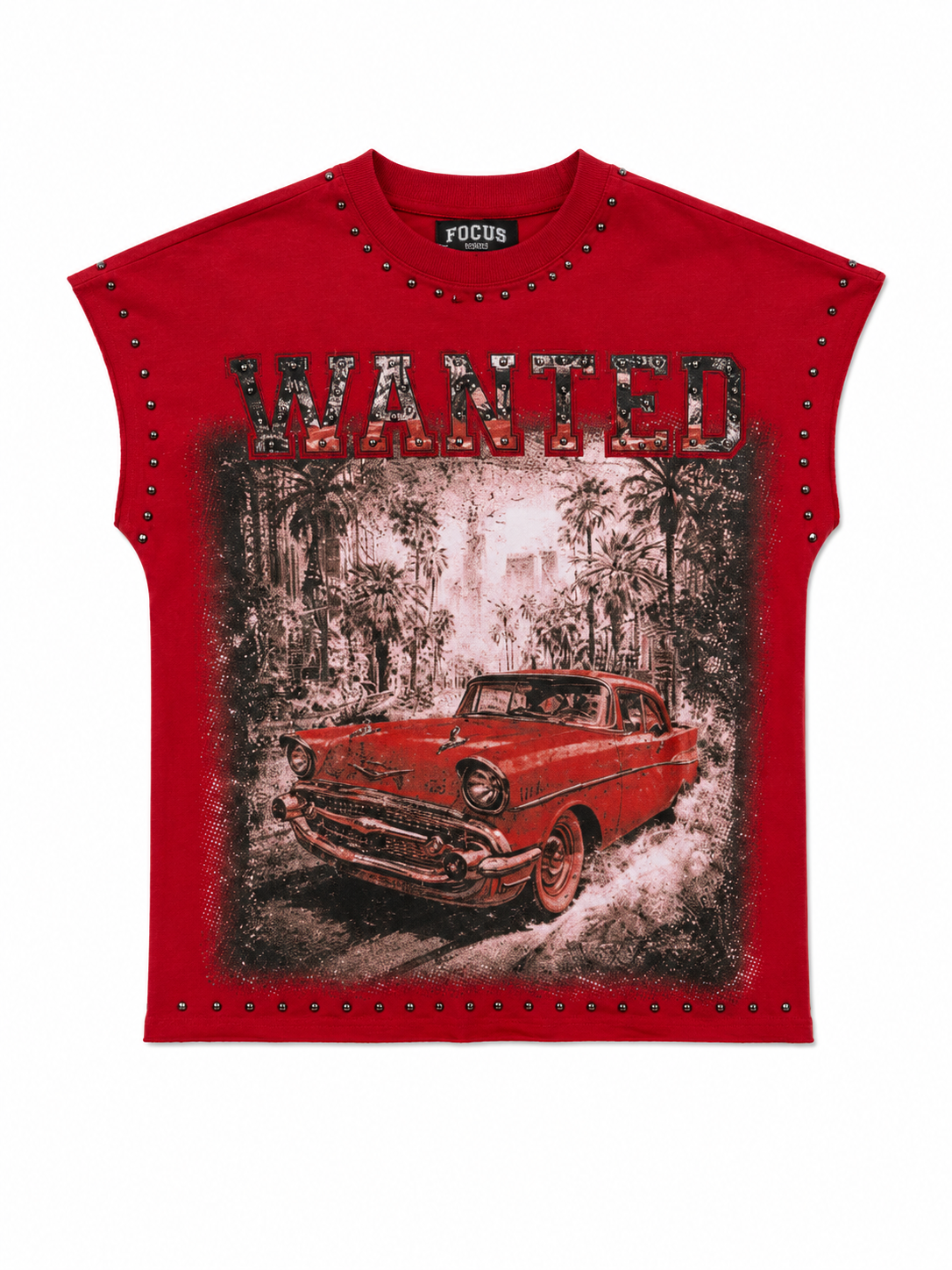 Focus Red “Wanted” Graphic T-Shirt