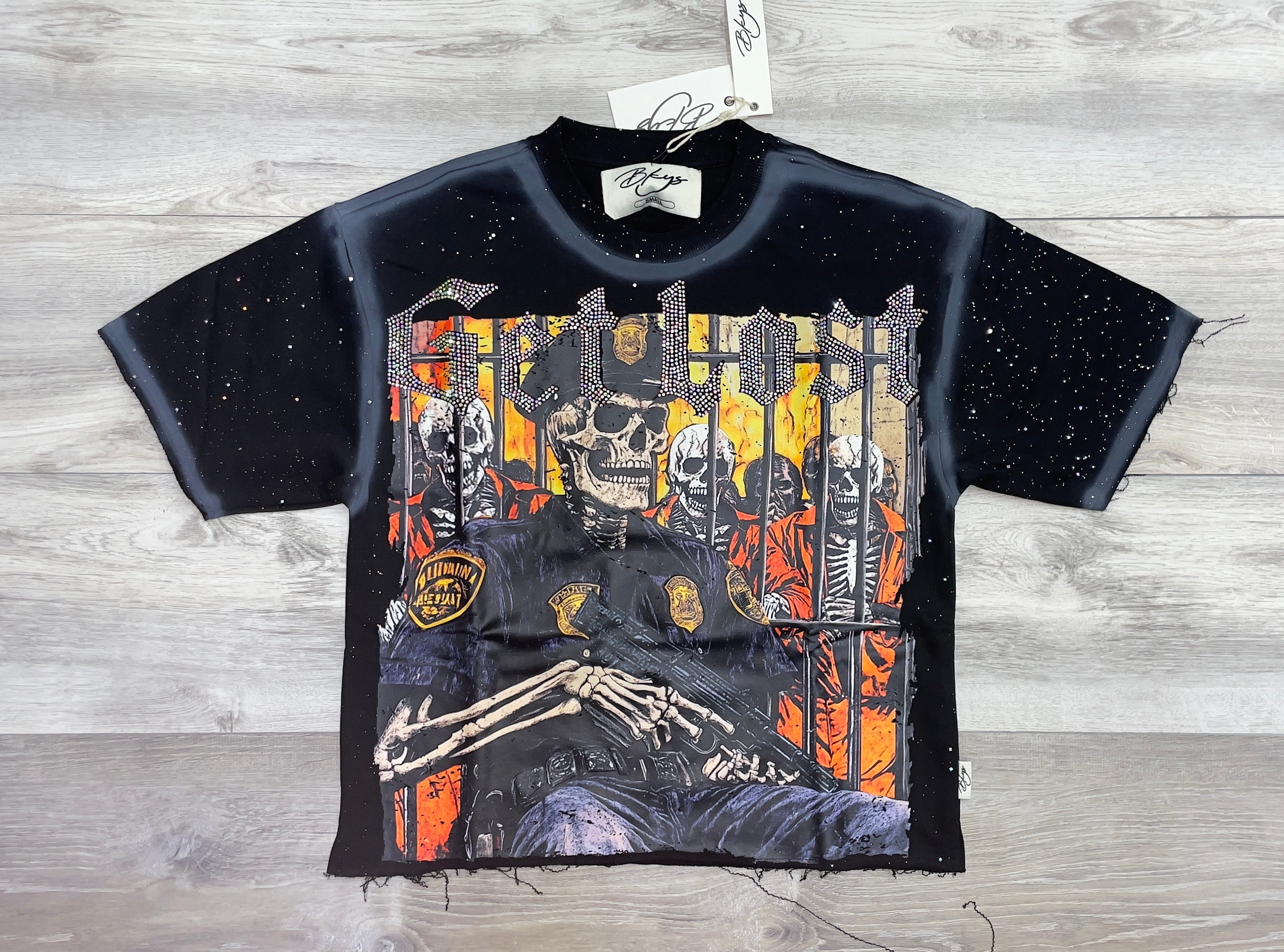 BKYS GET LOST SKELETON PRISON TEE - BLACK