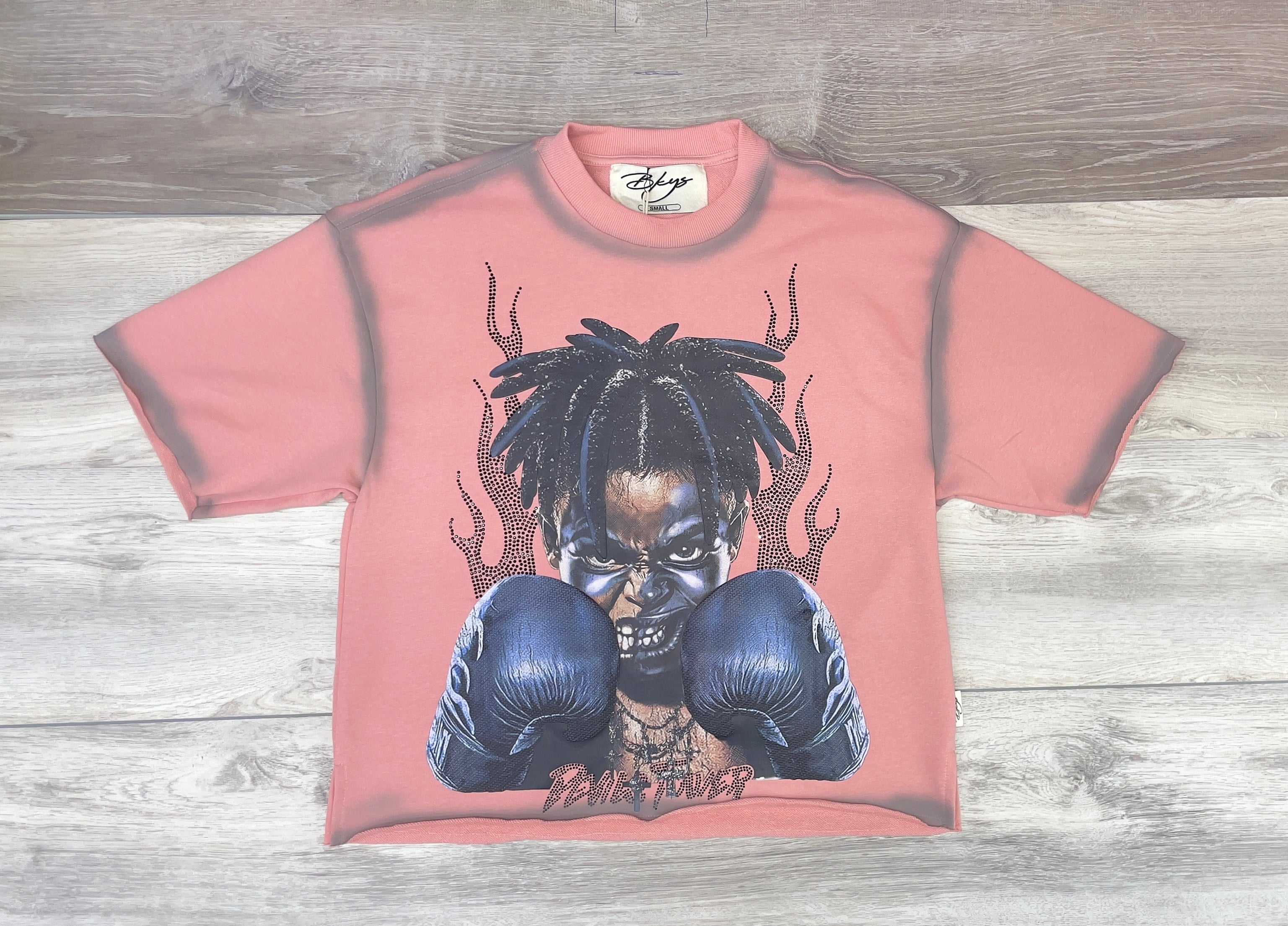 BKYS DUSTY CORAL BOXING GRAPHIC TEE