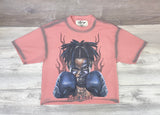BKYS DUSTY CORAL BOXING GRAPHIC TEE