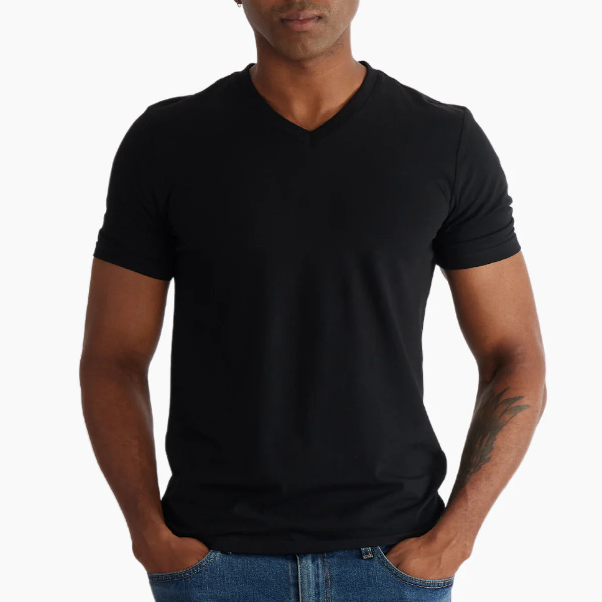 RICH COTTON SLIM FIT T-SHIRT V-NECK