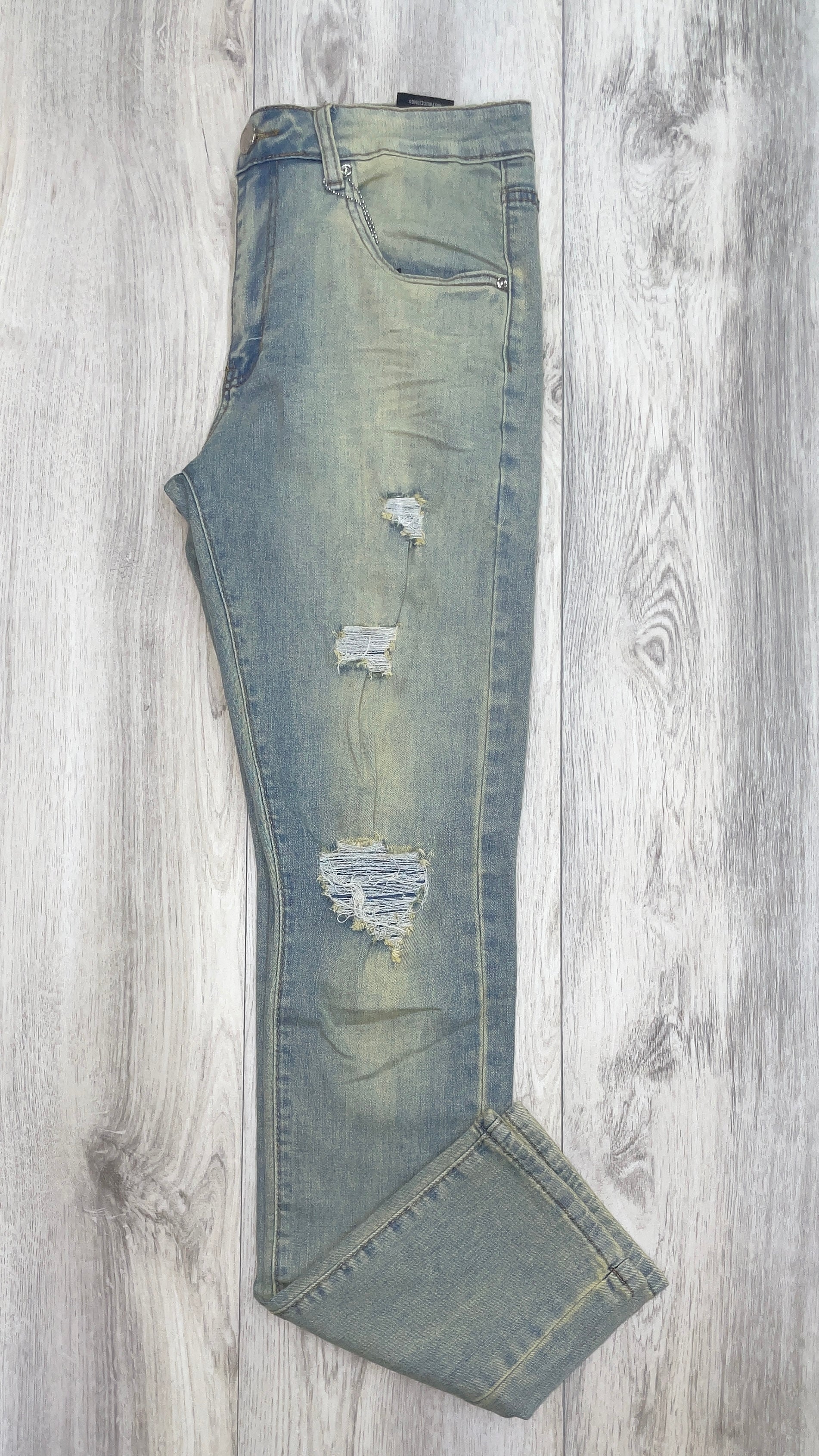 STONE WASH SKINNY JEANS