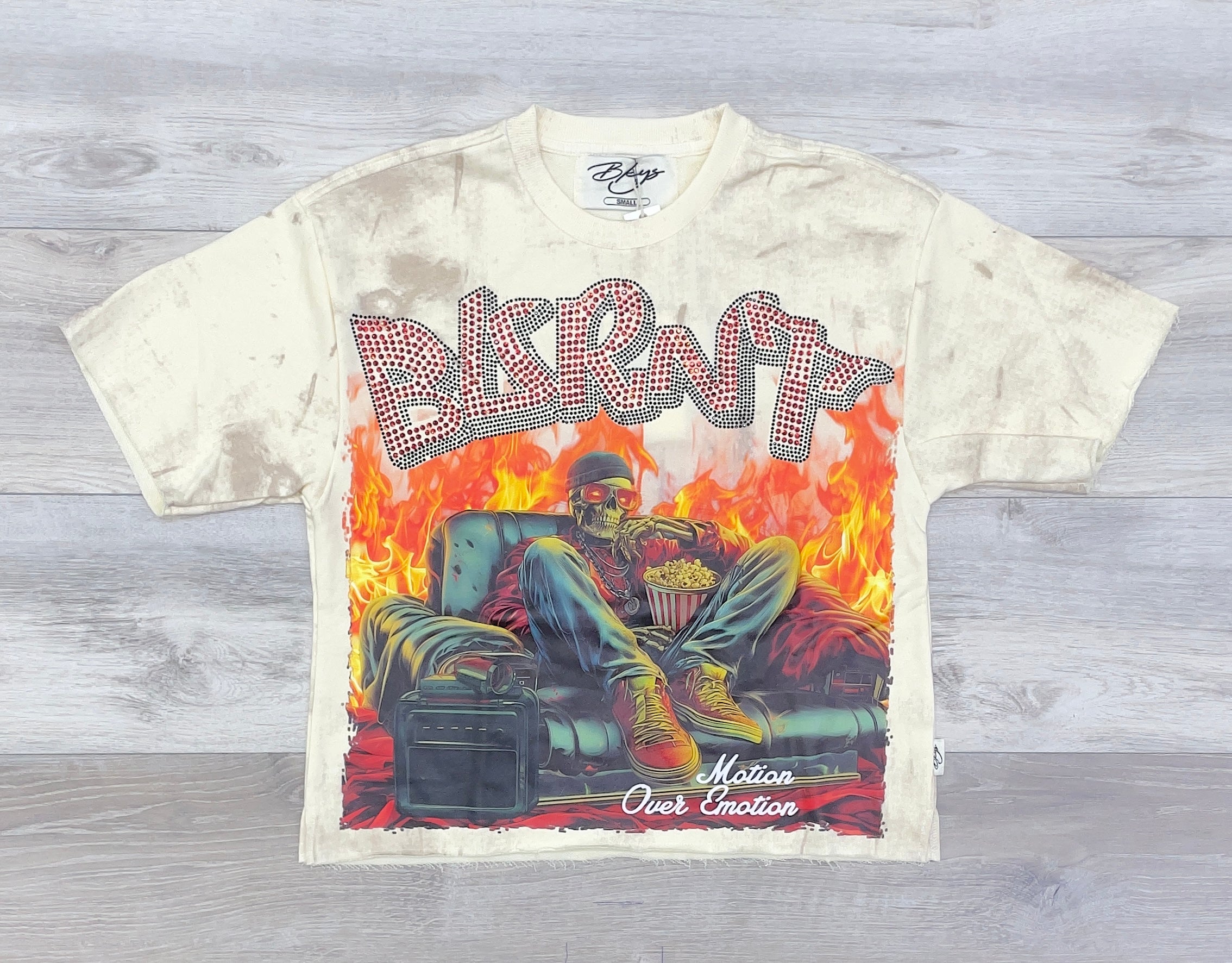 BKYS ORANGE BURNOUT GRAPHIC TEE