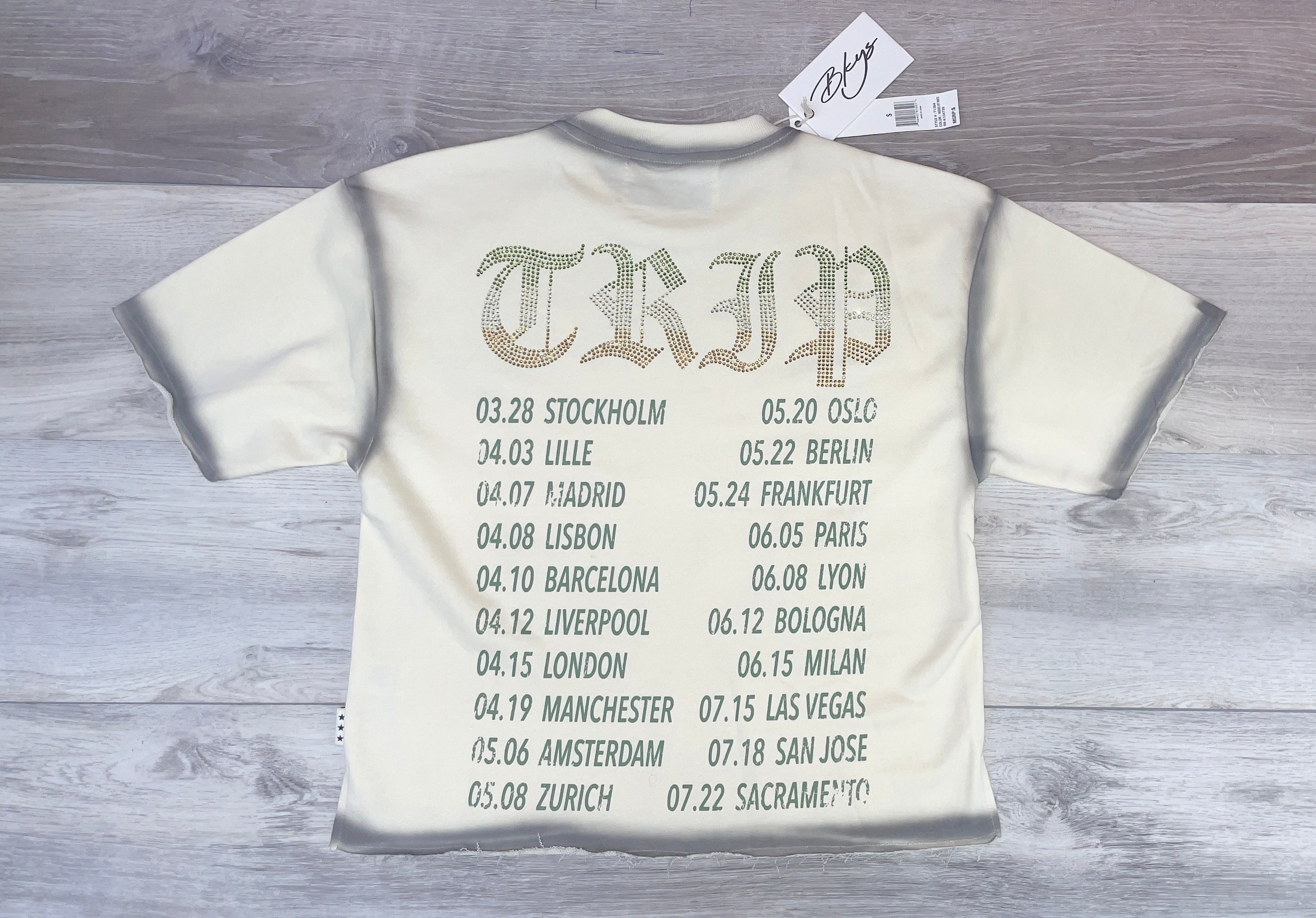 BKYS ROAD LIFE IS SHORT TEE CREAM