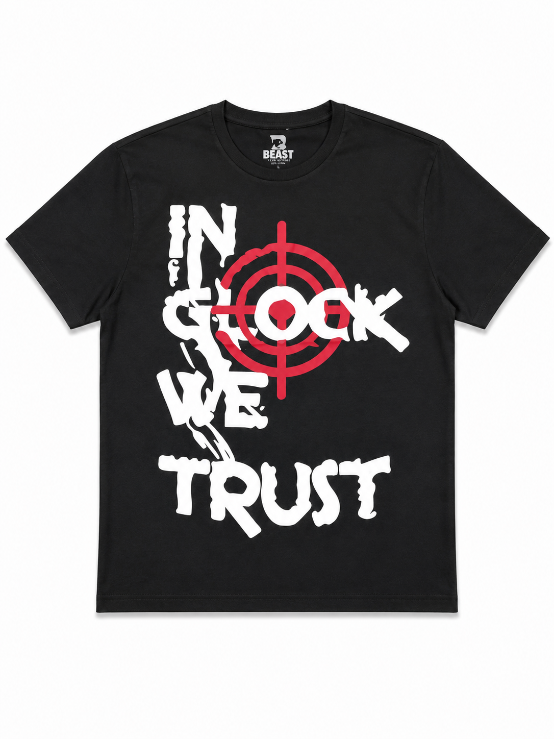 BEAST BLACK IN GLOCK WE TRUST GRAPHIC T-SHIRT
