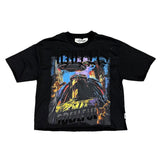 BKYS DISTRESSED GRAPHIC TEE - BLACK - “SOULFUL FAITH” PRINT WITH RHINESTONES