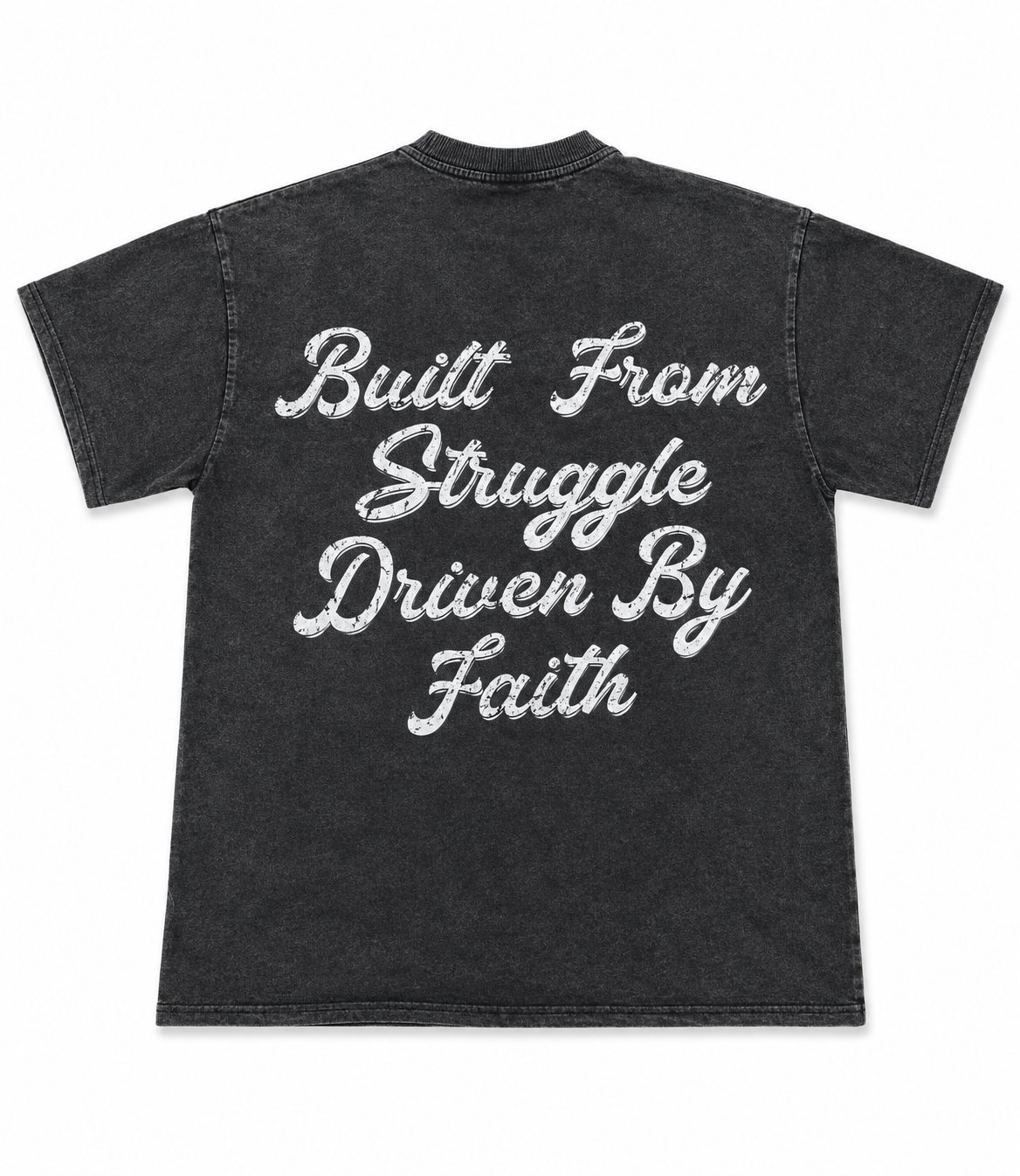 Focus Charcoal Wash Rhinestone Angel Graphic T-Shirt
