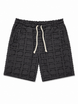 Reason Textured Grid Shorts – Black