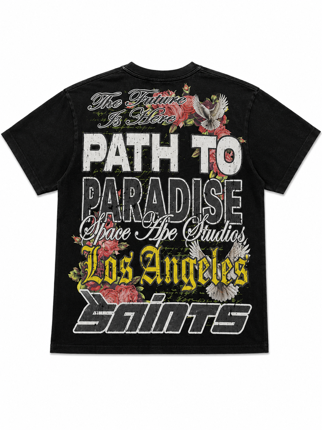 Space Ape Saints Graphic T-Shirt – Black