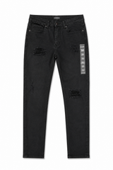 Reason Men’s Black Distressed Skinny Jeans