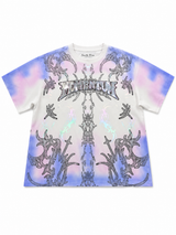 SMOKE RISE MOMENTUM ALLOVER GRAPHIC T-SHIRT – PINK/BLUE
