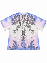 SMOKE RISE MOMENTUM ALLOVER GRAPHIC T-SHIRT – PINK/BLUE