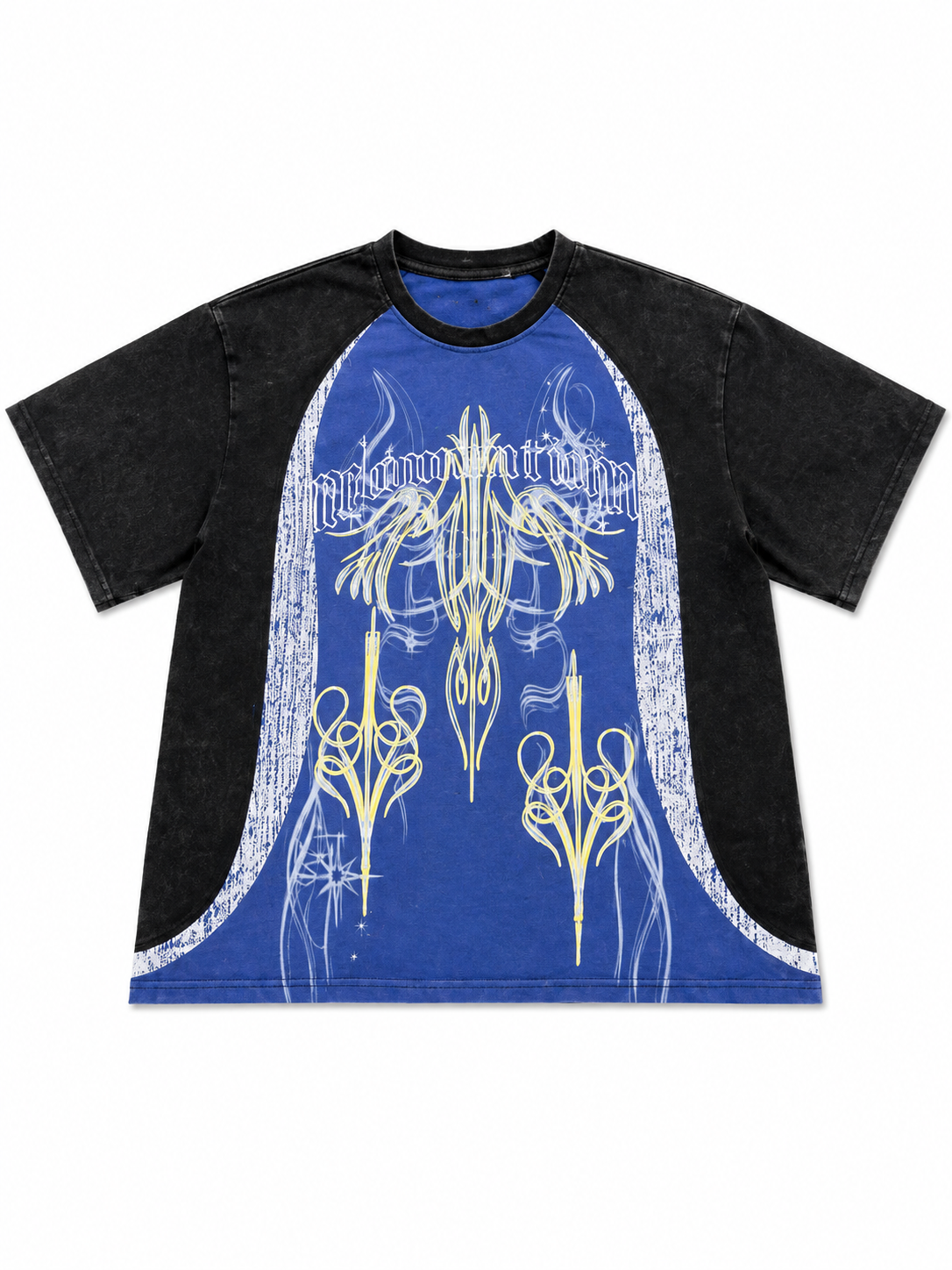 SMOKE RISE MOMENTUM RAGLAN GRAPHIC T-SHIRT – BLUE/BLACK