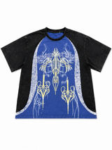 SMOKE RISE MOMENTUM RAGLAN GRAPHIC T-SHIRT – BLUE/BLACK