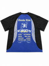 SMOKE RISE MOMENTUM RAGLAN GRAPHIC T-SHIRT – BLUE/BLACK