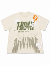 SMOKE RISE TRUTH DISTRESSED GRAPHIC T-SHIRT – CREAM