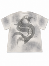 SMOKE RISE RHINESTONE SNAKE GRAPHIC T-SHIRT – GREY