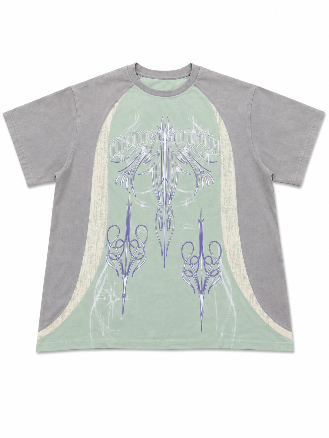 SMOKE RISE MOMENTUM RAGLAN GRAPHIC T-SHIRT – MINT/GREY