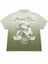 SMOKE RISE PREMIER CLASS OMBRE SHORT SLEEVE BUTTON-UP SHIRT – SAGE GREEN