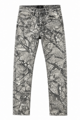 JORDAN CRAIG GREY WOODLAND CAMO DISTRESSED JEANS