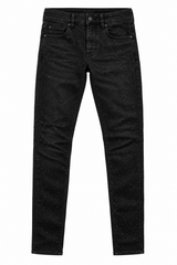 JORDAN CRAIG BLACK ALL-OVER STUDDED DENIM JEANS