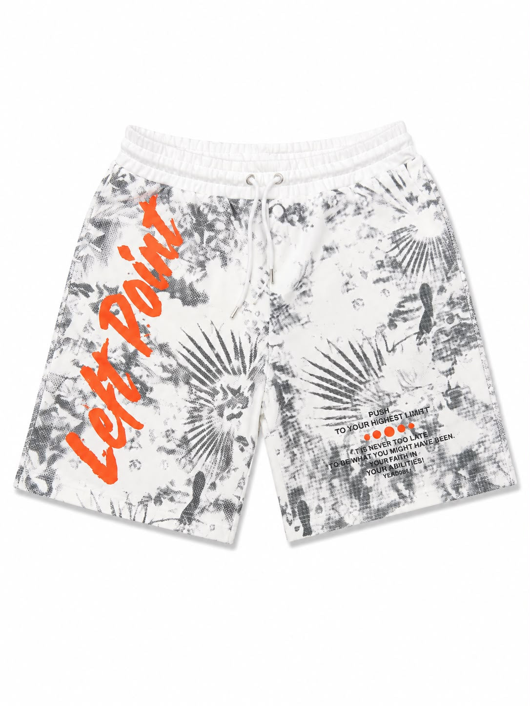 Left Point “Follow Your Passion” Graphic Shorts – White Edition