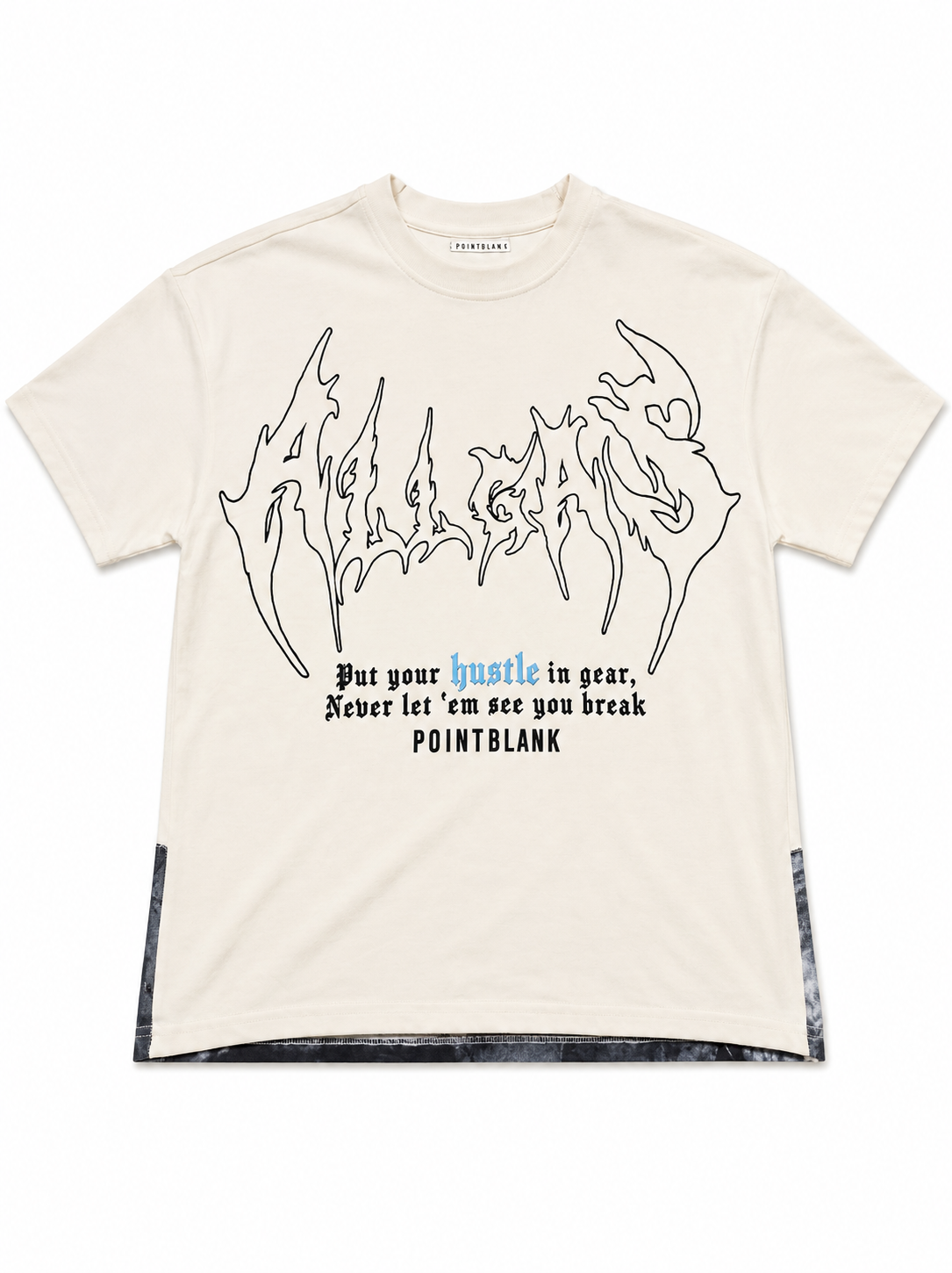 Point Blank "All Gas" Graphic Tee – Cream