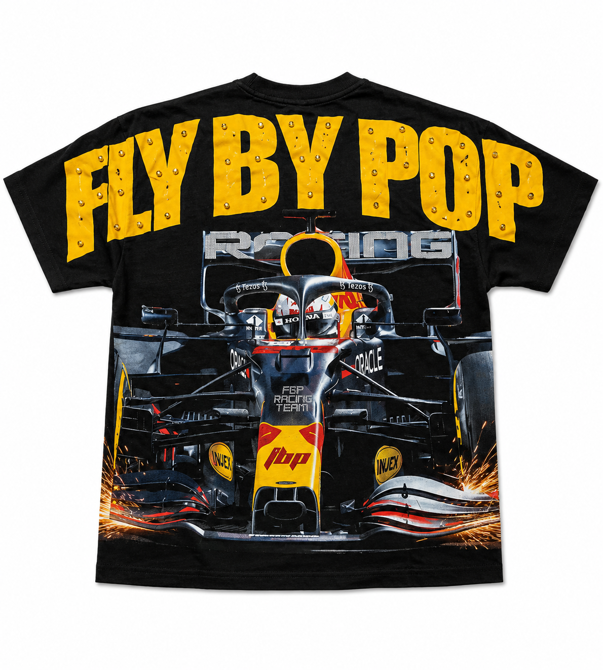 Fly By Popularity Racing Graphic Tee – Black