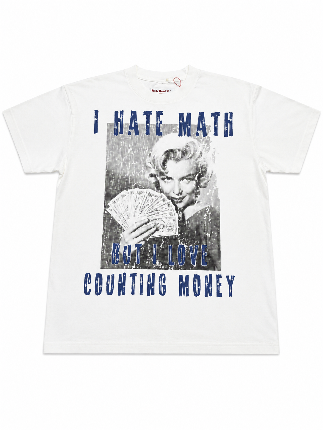 Rich Dead Idols "Counting Money" Graphic Tee – White