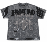 Faith Row Dealer Rhinestone Acid Wash Tee – Vintage Grey