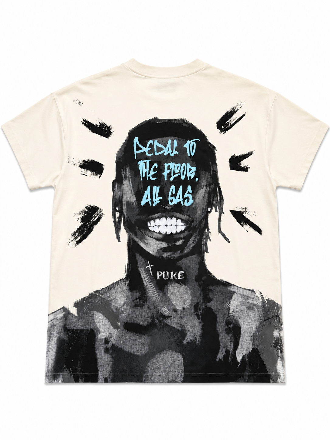 Point Blank "All Gas" Graphic Tee – Cream